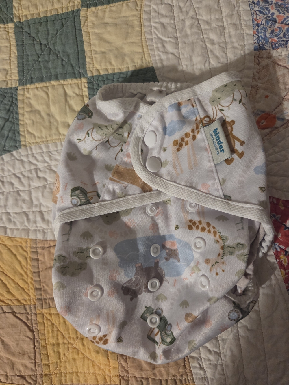 Kinder Reusable Safari Animal Print Diaper Cover Eco Friendly